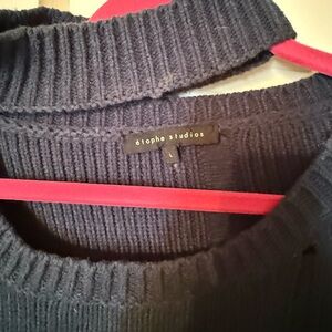 Distressed Navy Sweater